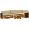 Sofa Sekcijos sofų komplektas su pagalve 6 pcs Natūrali