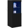 LED Bufetas Juoda 41 x 37 x 100 cm Apdirbta mediena