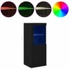 LED Bufetas Juoda 41 x 37 x 100 cm Apdirbta mediena