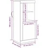 LED Bufetas Juoda 41 x 37 x 100 cm Apdirbta mediena