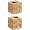 Servetėlių dėžutės dangčiai 2 pcs Vandens hiacintas Natūrali