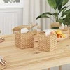 Servetėlių dėžutės dangčiai 2 pcs Vandens hiacintas Natūrali