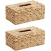 Servetėlių dėžutės dangčiai 2 pcs Vandens hiacintas Natūrali
