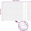 Hexagonal Fence with Post 25 x 1 m PVC dengtas plienas Žalia