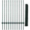 Hexagonal Fence with Post 25 x 1 m PVC dengtas plienas Žalia