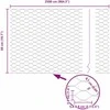 Hexagonal Fence with Post 25 x 0,5 m PVC dengtas plienas Žalia