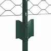 Hexagonal Fence with Post 25 x 0,5 m PVC dengtas plienas Žalia