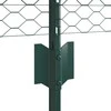 Hexagonal Fence with Post 10 x 0,4 m PVC dengtas plienas Žalia
