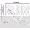 Heksagonalinė tvoros tvirtinimo sistema 25 x 0,8 m Sidabrinė
