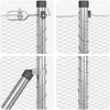 Hexagonal Fence with Post 50 x 0,8 m Galvanizuotas plienas
