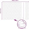 Hexagonal Fence with Post 100 x 0,4 m PVC dengtas plienas Pilka