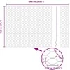 Hexagonal Fence with Post 10 x 1,2 m PVC dengtas plienas Pilka