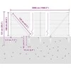 Hexagonal Fence with Post 50 x 1 m PVC dengtas plienas Pilka