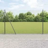 Šešiakampė tvora su betono pagrindu 50 x 1,5 m Pilka Tinklelis