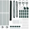 Hexagonal Fence with Post 10 x 1,6 m PVC dengtas plienas Žalia