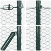 Hexagonal Fence with Post 10 x 1 m PVC dengtas plienas Žalia
