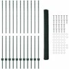 Hexagonal Fence with Post 25 x 1,5 m PVC dengtas plienas Žalia