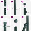 Hexagonal Fence with Post 100 x 1,5 m PVC dengtas plienas Žalia