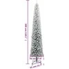 Siaura Kalėdų eglutė su stovu ir sniegu, 300cm, PVC