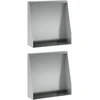 Sienelė 2 vnt. 40 x 12 x 40 cm Galvanizuotas plienas Sidabrinė