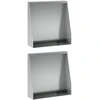 Sienelė 2 vnt. 40 x 12 x 40 cm Galvanizuotas plienas Sidabrinė