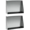 Sienelė 2 vnt. 60 x 12 x 30 cm Galvanizuotas plienas Sidabrinė