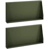 Sienelė 2 vnt. 80 x 12 x 40 cm Plienas Alyvuogių žalia