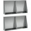 Sienelė 4 vnt. 40 x 12 x 40 cm Galvanizuotas plienas Sidabrinė