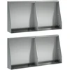 Sienelė 4 vnt. 40 x 12 x 40 cm Galvanizuotas plienas Sidabrinė