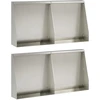 Sienelė 4 vnt. 40 x 12 x 50 cm Nerūdijantis plienas Sidabrinė