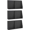 Sienelė 6 vnt. 40 x 12 x 30 cm Plienas Juoda