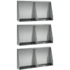 Sienelė 6 vnt. 40 x 12 x 40 cm Galvanizuotas plienas Sidabrinė
