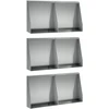 Sienelė 6 vnt. 40 x 12 x 40 cm Galvanizuotas plienas Sidabrinė
