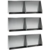 Sienelė 6 vnt. 60 x 12 x 40 cm Galvanizuotas plienas Sidabrinė