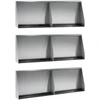 Sienelė 6 vnt. 60 x 12 x 40 cm Galvanizuotas plienas Sidabrinė