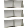 Sienelė 6 vnt. 60 x 12 x 40 cm Nerūdijantis plienas Sidabrinė