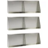 Sienelė 6 vnt. 60 x 12 x 50 cm Nerūdijantis plienas Sidabrinė