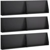 Sienelė 6 vnt. 80 x 12 x 30 cm Plienas Juoda