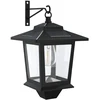 Sieninė Lempa with LED Bulb 2 vnt. Juoda 19 x 14 x 25 cm