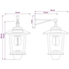 Sieninė Lempa with LED Bulb 2 vnt. Juoda 19 x 14 x 25 cm