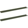 Plūduriuojanti lentyna 2 pcs Alyvuogių žalia 100 x 9 x 2,5 cm