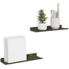 Plūduriuojanti lentyna 2 pcs Alyvuogių žalia 30 x 9 x 2,5 cm