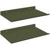 Plūduriuojanti lentyna 2 pcs Alyvuogių žalia 30 x 18 x 2,5 cm