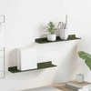 Plūduriuojanti lentyna 2 pcs Alyvuogių žalia 40 x 8,5 x 2,5 cm