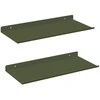 Plūduriuojanti lentyna 2 pcs Alyvuogių žalia 40 x 18 x 2,5 cm