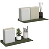 Plūduriuojanti lentyna 2 pcs Alyvuogių žalia 40 x 18 x 2,5 cm