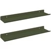 Plūduriuojanti lentyna 2 pcs Alyvuogių žalia 40 x 8,5 x 2,5 cm