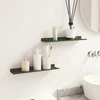 Plūduriuojanti lentyna 2 pcs Alyvuogių žalia 40 x 8,5 x 2,5 cm