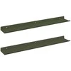 Plūduriuojanti lentyna 2 pcs Alyvuogių žalia 60 x 8,5 x 2,5 cm