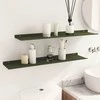 Plūduriuojanti lentyna 2 pcs Alyvuogių žalia 80 x 18 x 2,5 cm